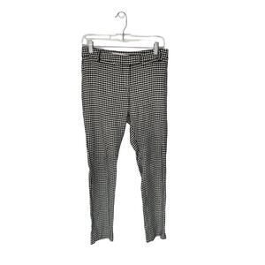 Veronica Beard Pants Black White Herringbone Skinny Leg‎ Trouser Office Size 2